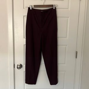 H&M Deep Burgundy High Rise Trousers
